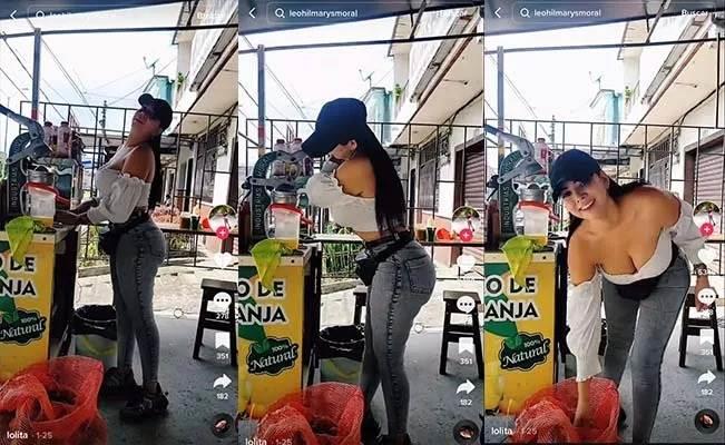 “Hermosa”: VENDEDORA DE JUGOS que se robo el corazón de internet