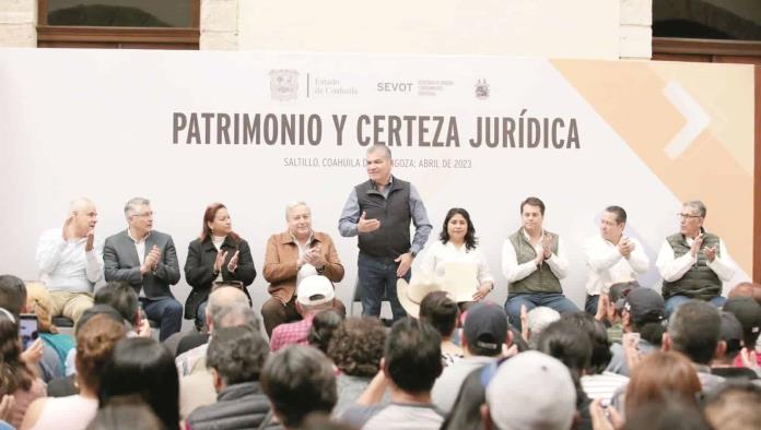 Establecen certeza jurídica patrimonial de ciudadanos