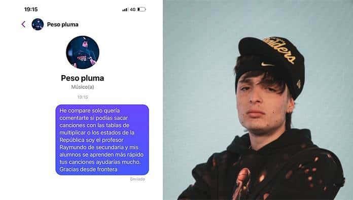 Pide profe de Frontera a Peso Pluma un corrido con las tablas de multiplicar