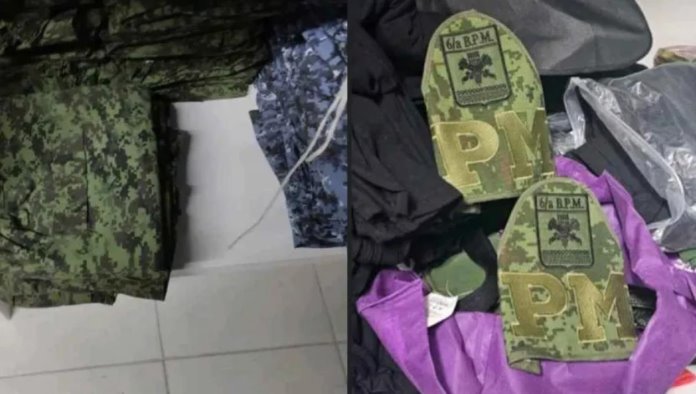 FGR asegura fabrica de uniformes pirata del ejército