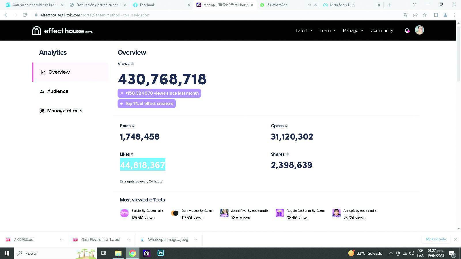 Crea Coahuilense filtros para TikTok cuenta con 22 billones de visualizaciones