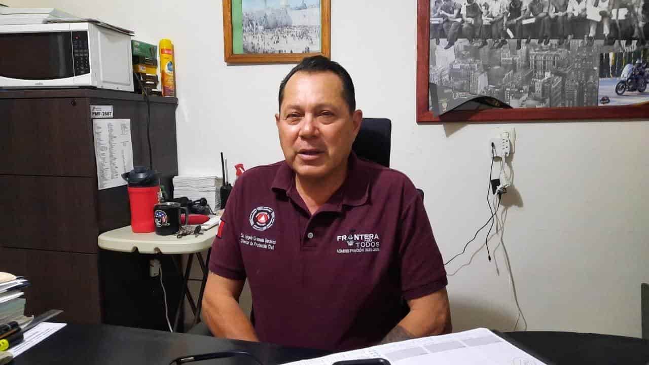 Ángelo Grimaldo; director de Protección Civil y Bomberos.