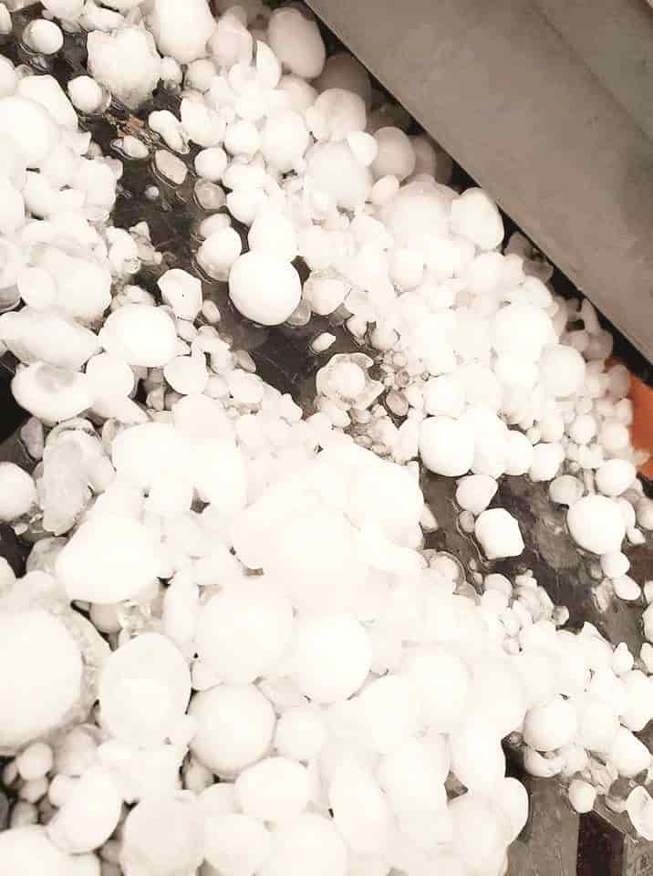 Tromba y granizada en Palaú