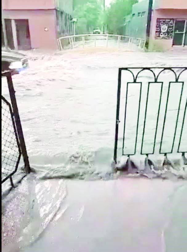 Tromba y granizada en Palaú