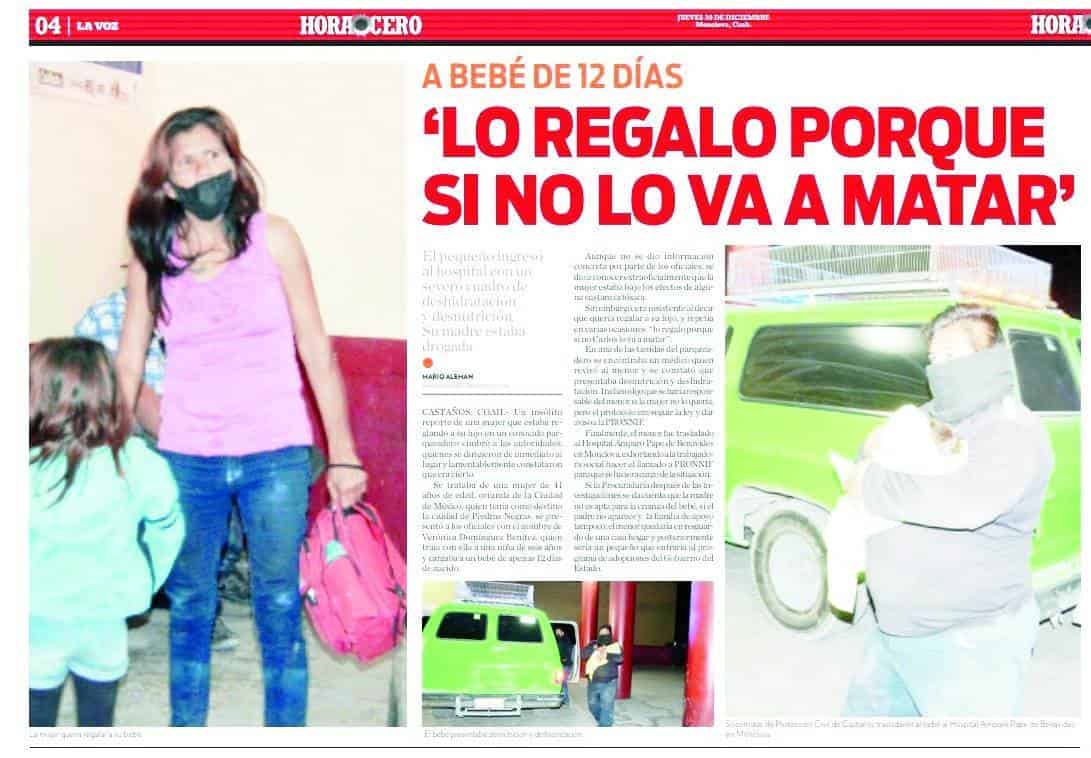 Adicta abandona  a sus 11 hijos.