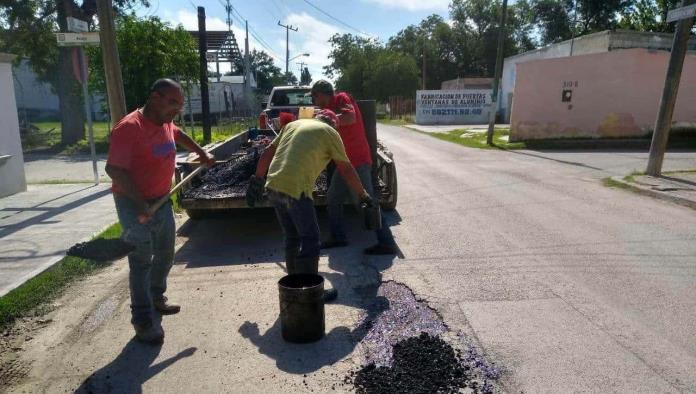 Aplican plan de bacheo en Obregón y Jiménez