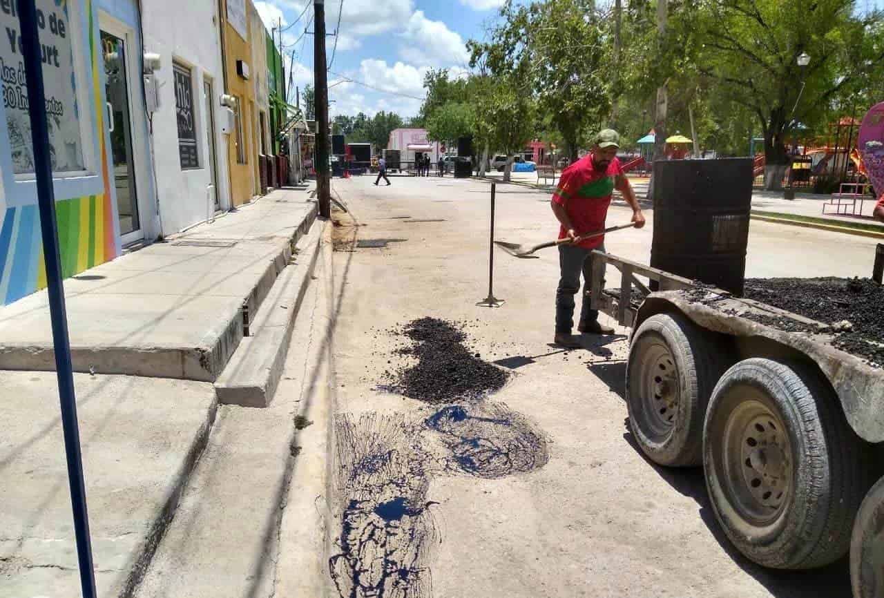 Aplican plan de bacheo en Obregón y Jiménez