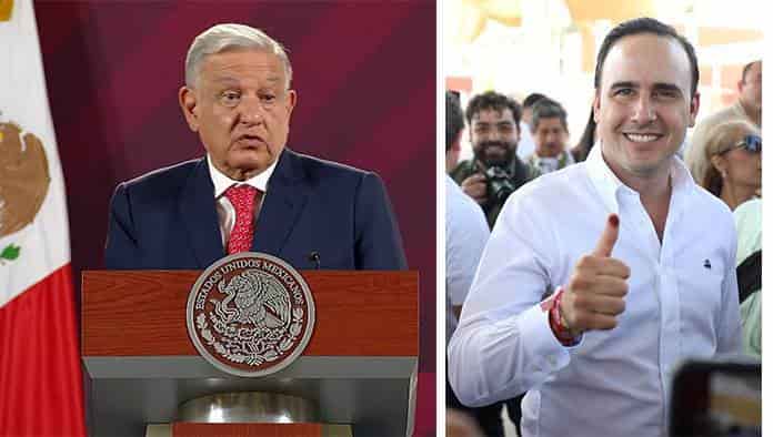 Felicita AMLO a Manolo Jiménez
