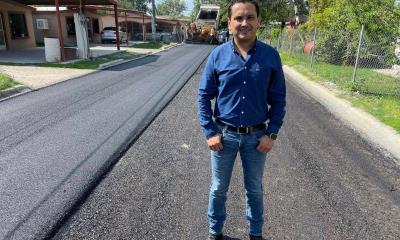 Supervisa Pepe Díaz obra de pavimentación en Allende