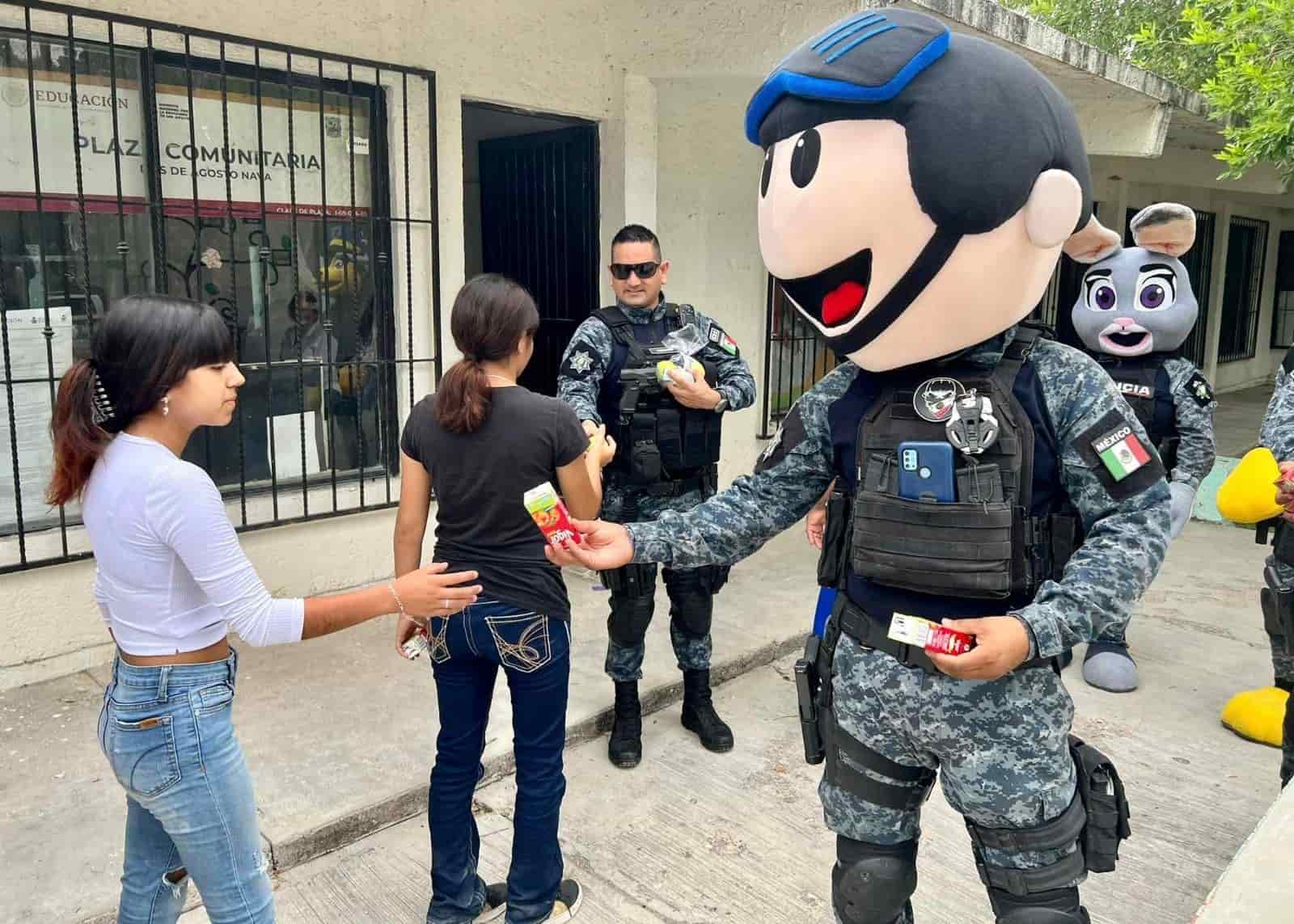 Llega al IEEA Nava ´Un Policía Amigo´  con acciones de proximidad