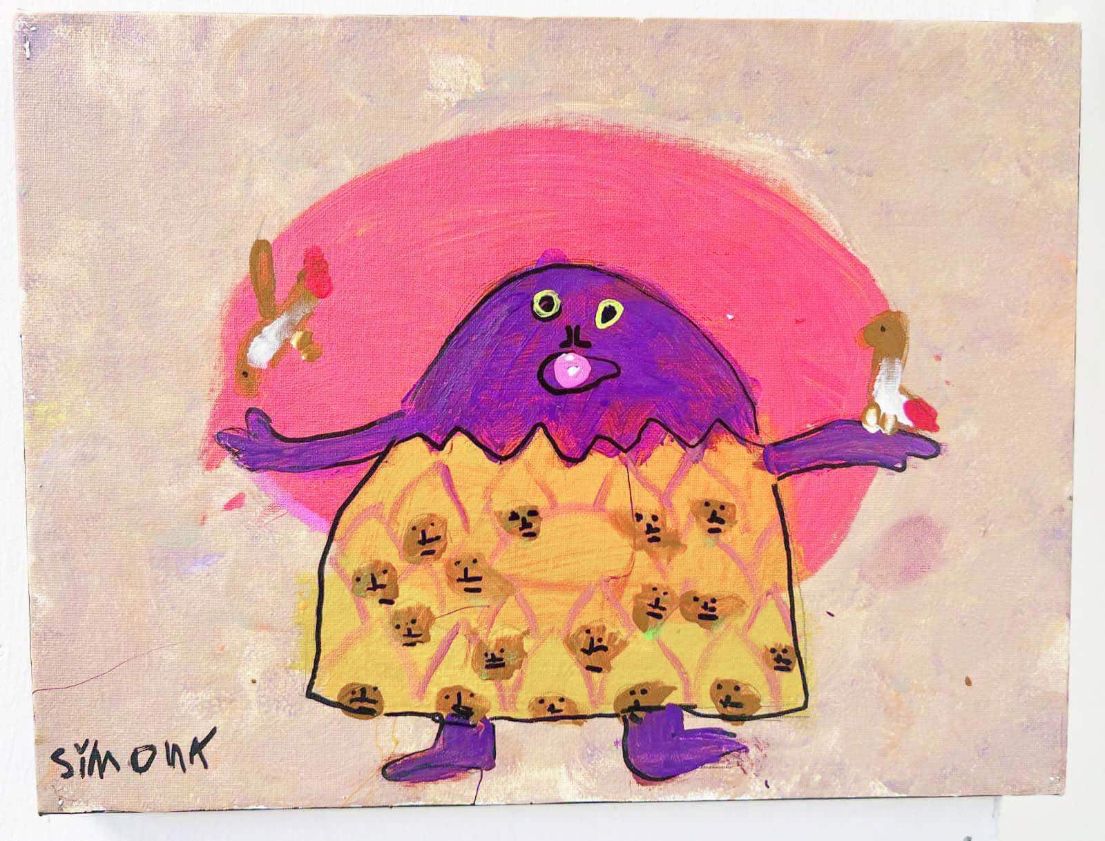 Pequeña niña vende su arte para ayudar a su maestro de natación quien esta enfermo