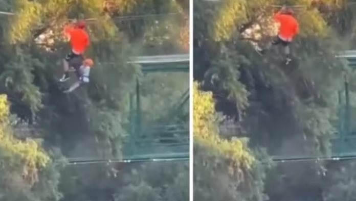 Cae niño de una altura de 12 metros en una tirolesa de Monterrey