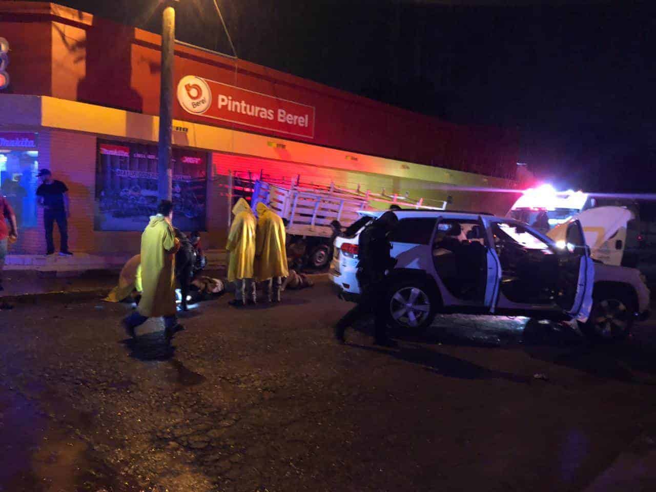 Fuerte choque con múltiples lesionado en el centro de Allende