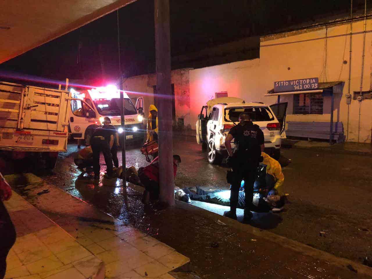 Fuerte choque con múltiples lesionado en el centro de Allende