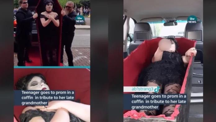 Joven llega en un ataúd a su graduación y se hace viral