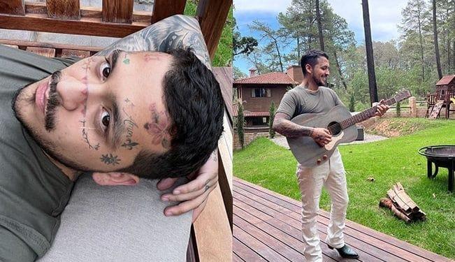 Christian Nodal en proceso de eliminación de tatuajes de su rostro