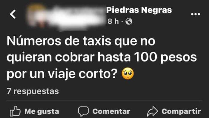 Quebrantan taxis tarifas autorizadas