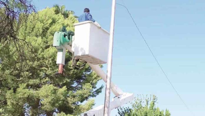 Rehabilitan más lámparas en San Buena