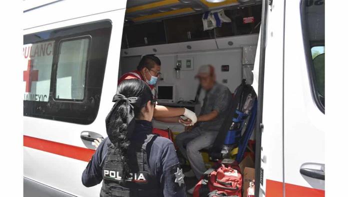 Tumba a albañil de bicicleta