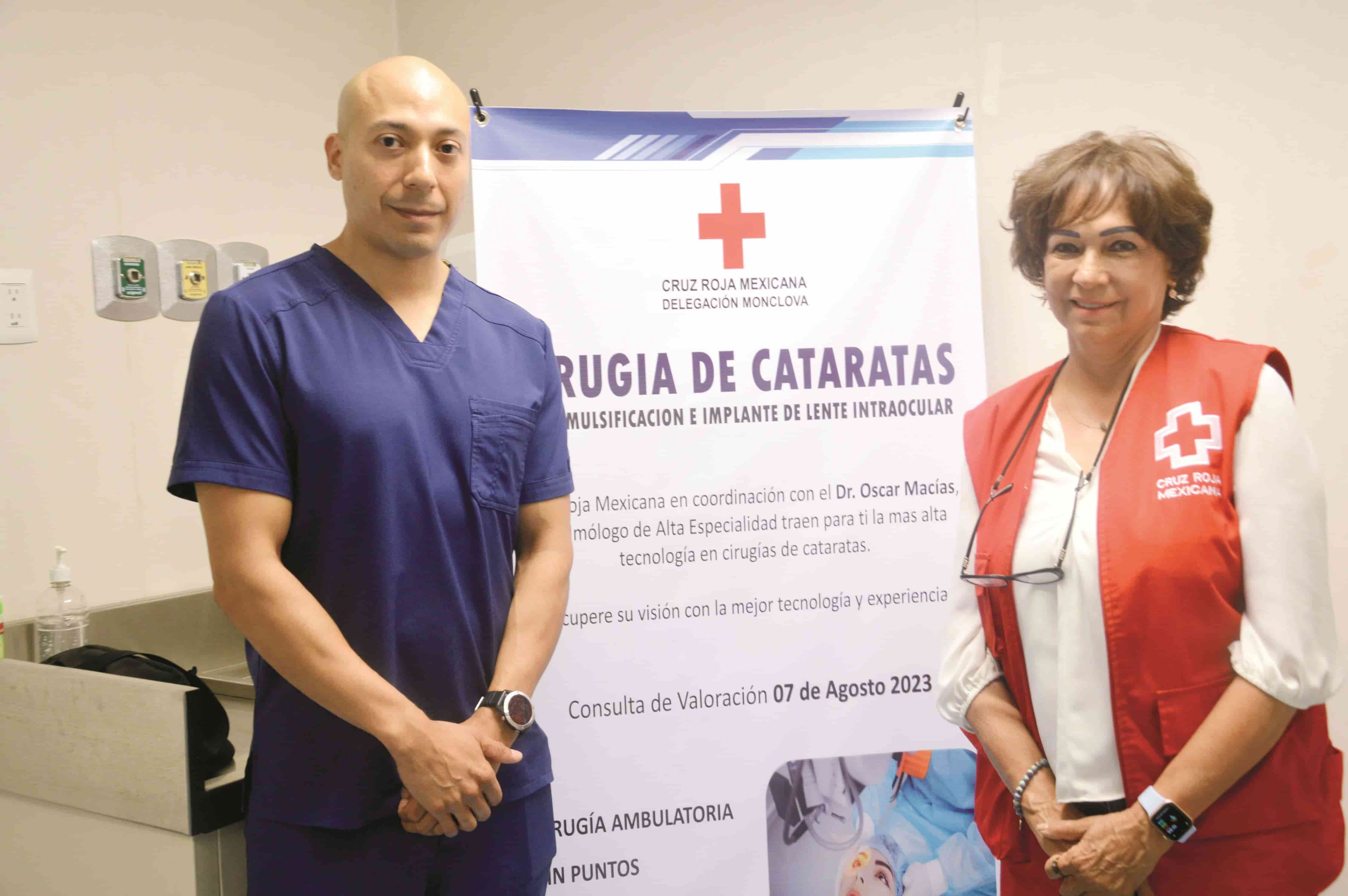 Invita Cruz Roja a cirugía de cataratas