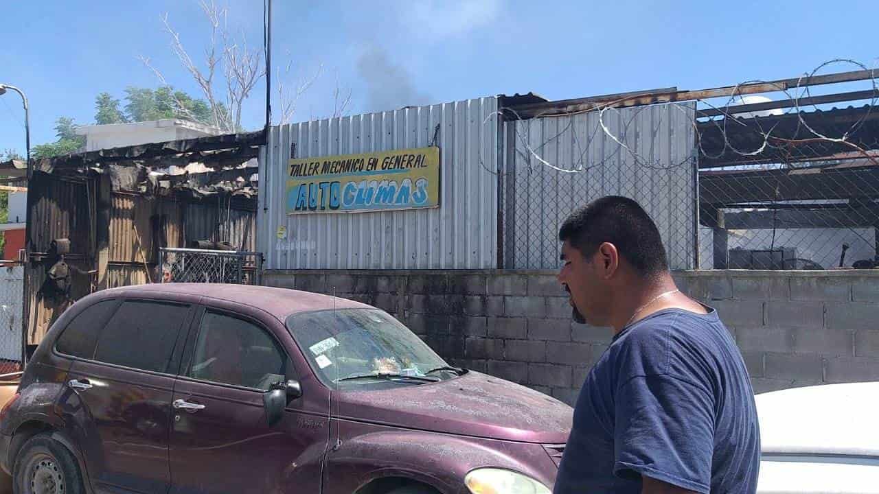 Ponen denuncia por daño de vehículo tras incendio en taller