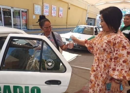 Instalan en San Buena puntos de hidratación