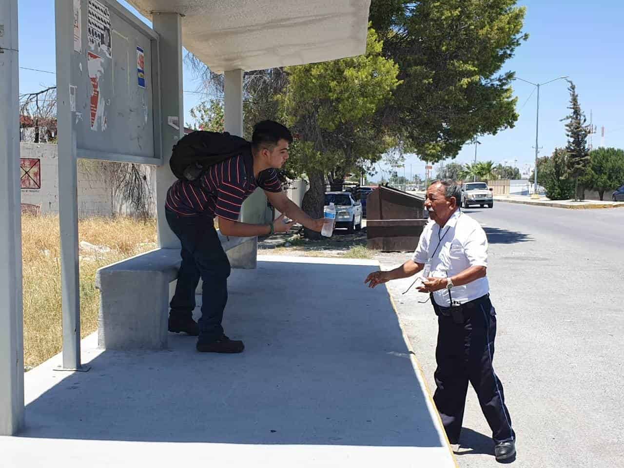 Instalan en San Buena puntos de hidratación