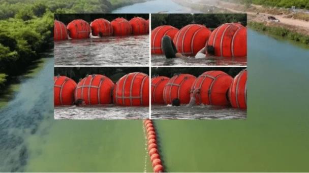 Texas moverá boyas del muro flotante en el Río Bravo