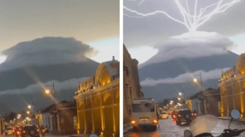 Se viraliza "araña de rayos" durante tormenta eléctrica