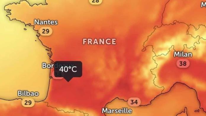 Sufre Francia temperaturas de 40 grados