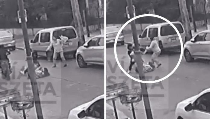 Viejita agarra a “bolsazos” a ladrones que intentaron asaltar a joven