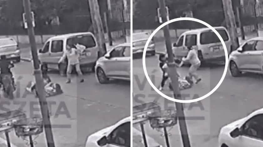 Viejita agarra a "bolsazos" a ladrones que intentaron asaltar a joven