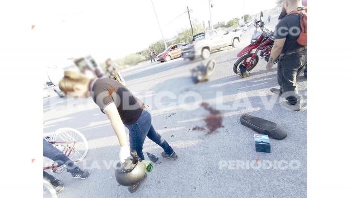 Grave motociclista; Matiz se le ‘metió’