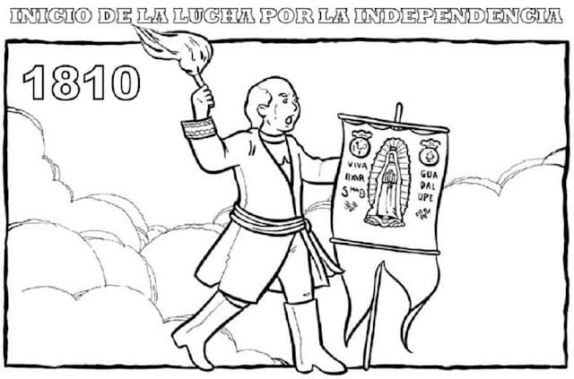Dibujo del 15 de septiembre para colorear: 6 plantillas bonitas que puedes imprimir