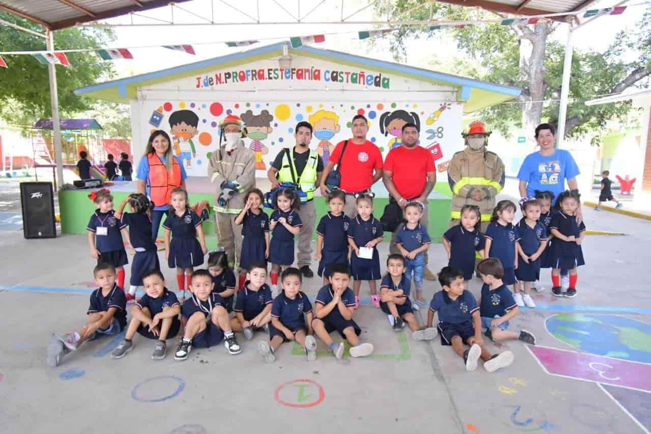 Realizan simulacro de emergencia en el jardín de niños de Nava