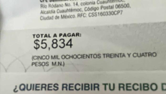 Altos cobros en los recibos de luz
