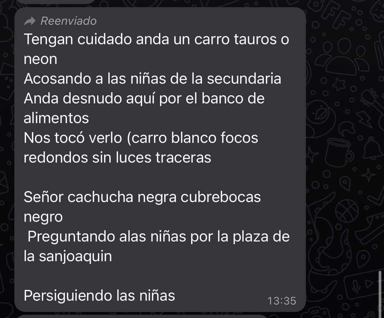 Reportan a acosador de jovencitas en secundaria de la San Joaquín