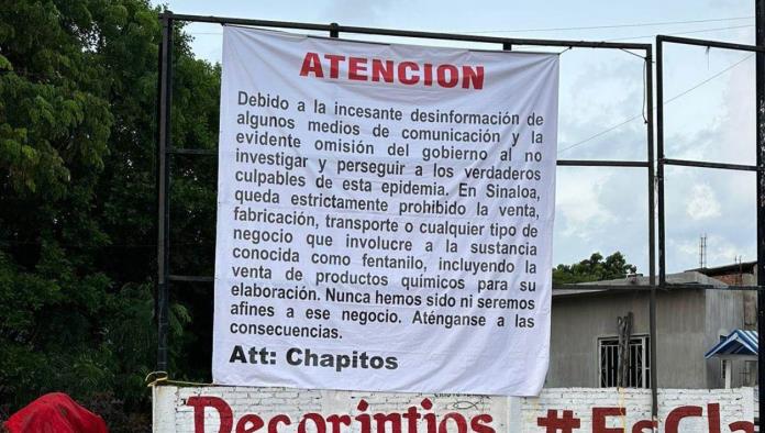 Narcomantas encontradas en Sinaloa están dirigidas al gobierno estatal