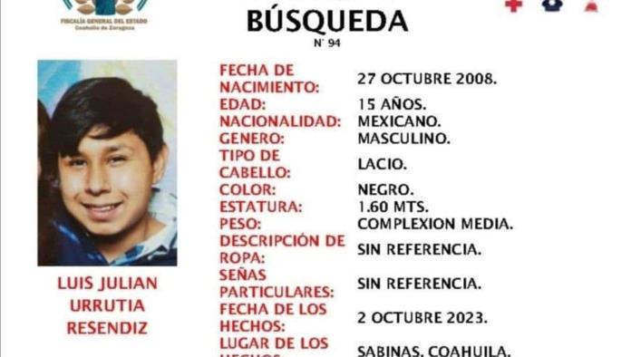 Localiza la Fiscalía al menor extraviado en el Estado de Nuevo León.