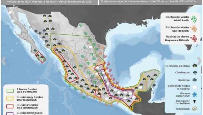 Listo Monclova ante pronóstico de lluvias