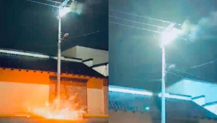 ¡Se fue la luz en todo el barrio! Explotan transformadores