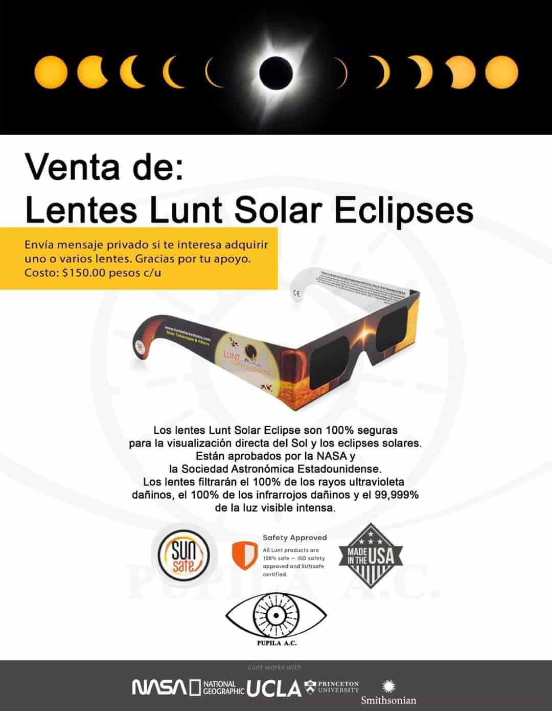 ¡¿LENTES ESPECIALES para ver el eclipse?! Usuarios ofertan en redes