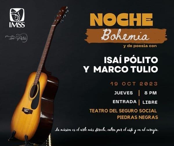 Invitan a la NOCHE BOHEMIA en el teatro del IMSS