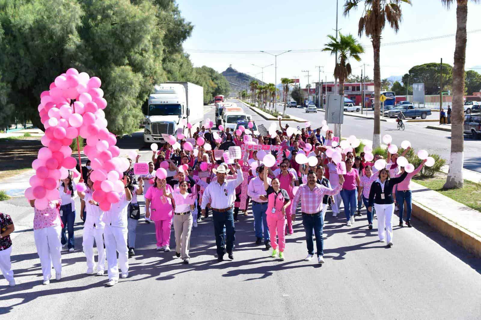 Caminan contra el cáncer de mama