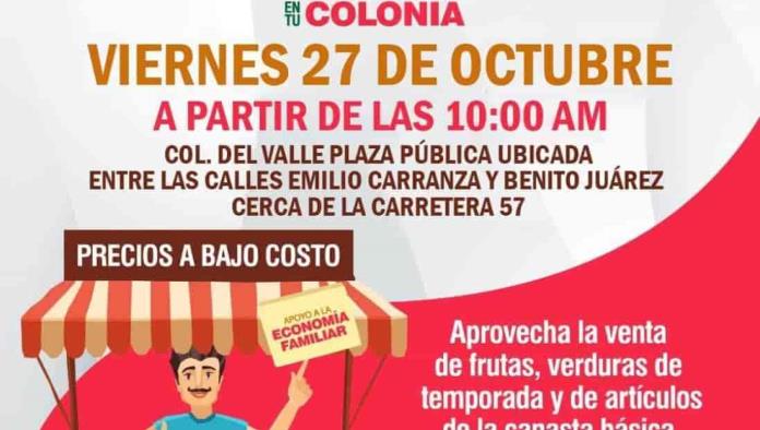 Realizarán “Mercadito” en la colonia Del Valle 