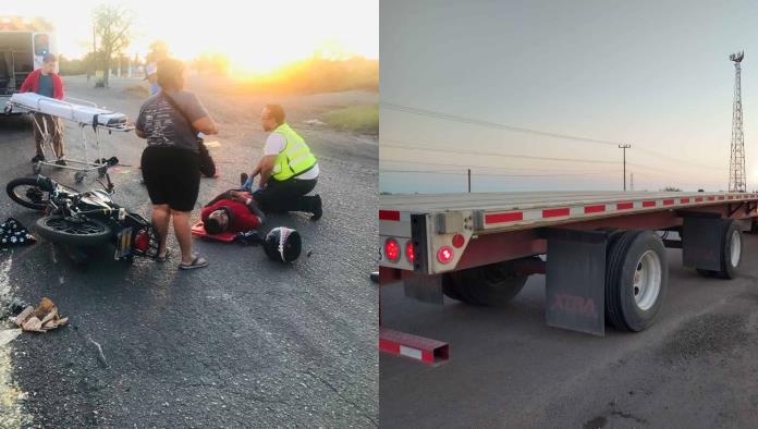 SE IMPACTA motociclista con tractocamión