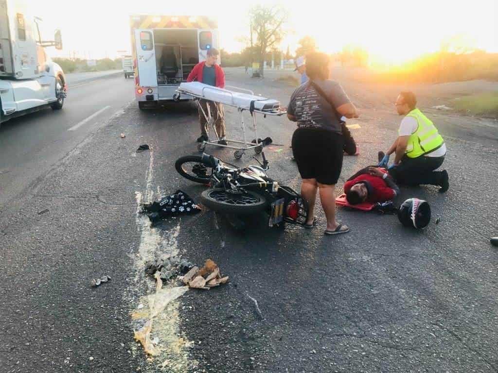 SE IMPACTA motociclista con tractocamión