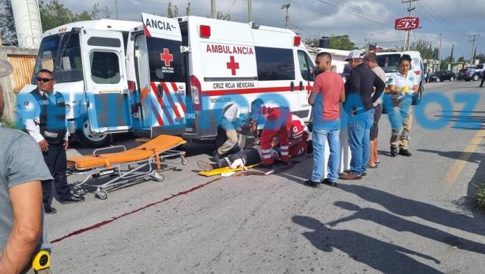 Cercena dompe pierna a abuelito  en Las Torres 