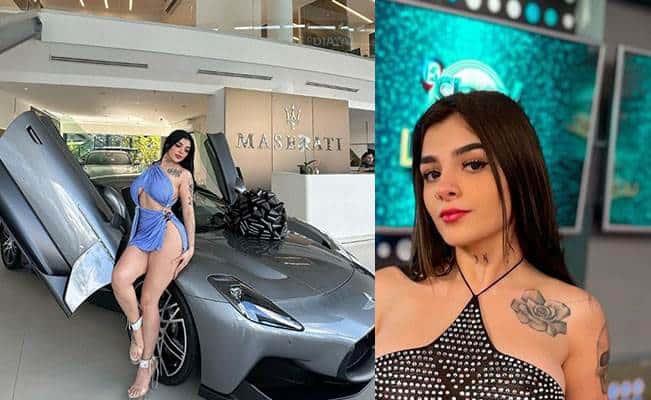 Karely Ruiz celebra su cumpleaños 23 presumiendo su lujoso Maserati MC20 2023