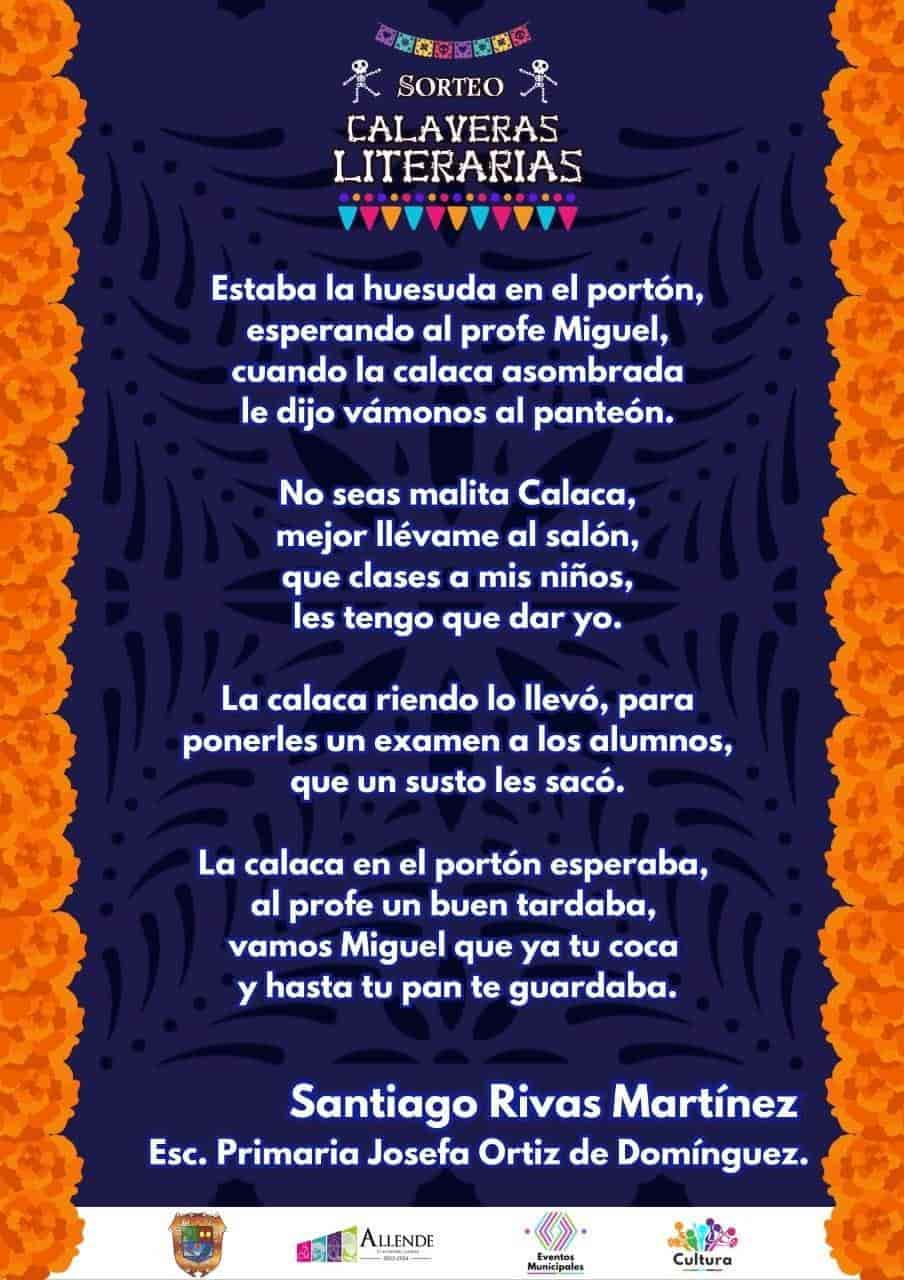 Dan a conocer a ganadores “Calaveras Literarias 2023” 